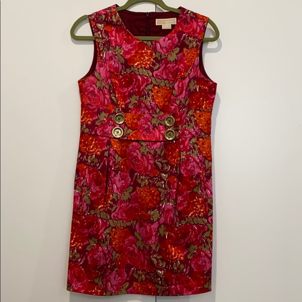 Michael Kors sleeveless floral petite dress
